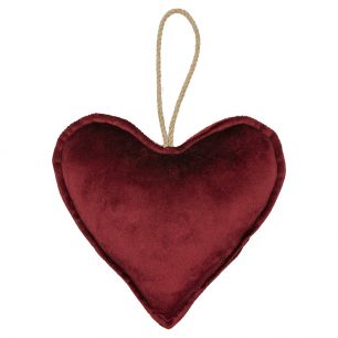 Hanging decoration heart bordeaux 16cm
