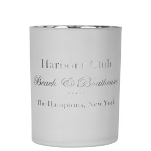 Wind light glass harbour club white medium 12cm*